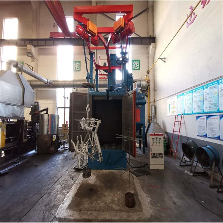 鋁壓件雙吊鉤式拋丸機（浙江嘉興現場）